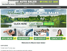 Tablet Screenshot of mooreautosalestx.com